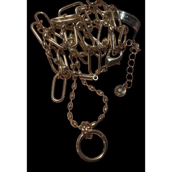 Halogen Layered Gold Chain Paperclip Necklace - Picture 4 of 8